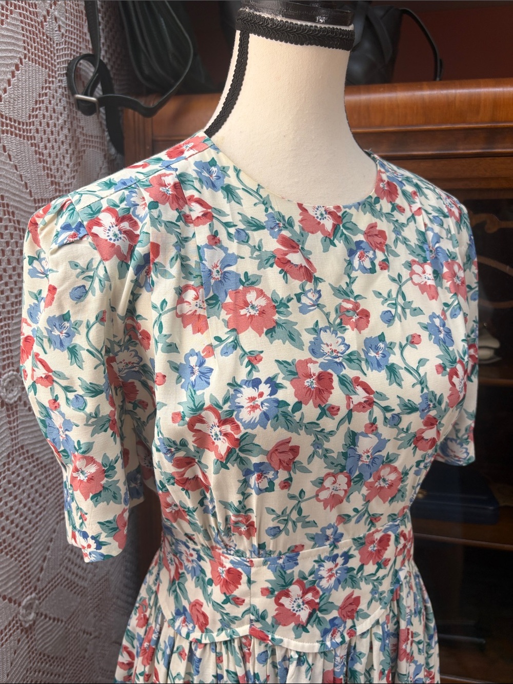 Vintage Karin Stevens Floral Midi Dress - Picture 5 of 14